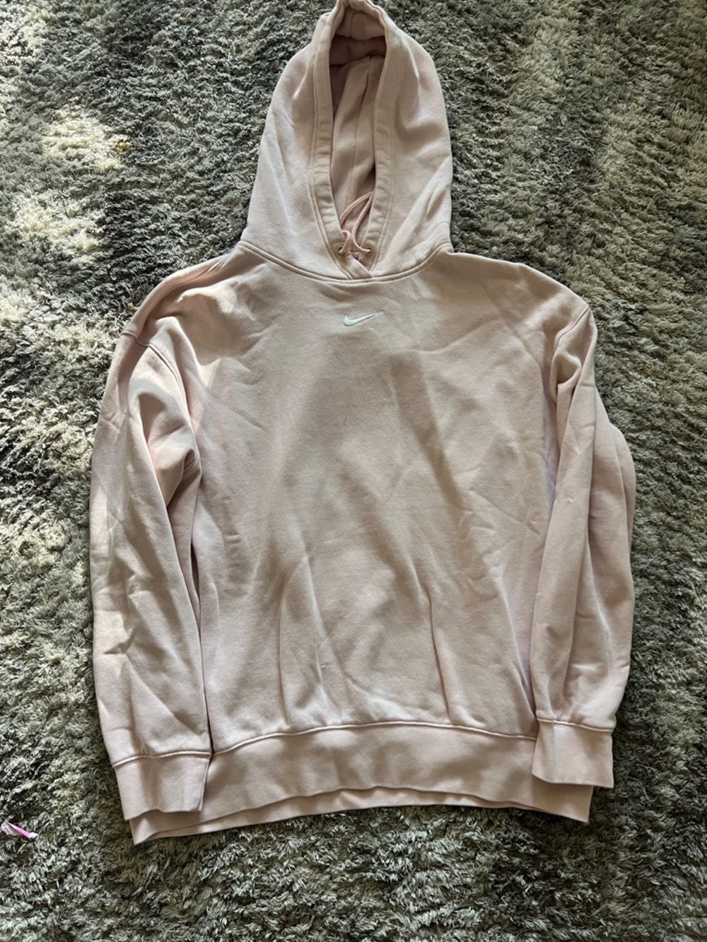 Nike Pale cream Hoodie with White Swoosh